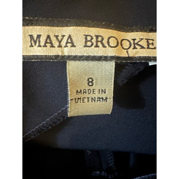 Maya Brooke Knee Length Sequin Sleeveless Cocktail Dress, Size 8, Midnight Blue - Picture 6 of 6